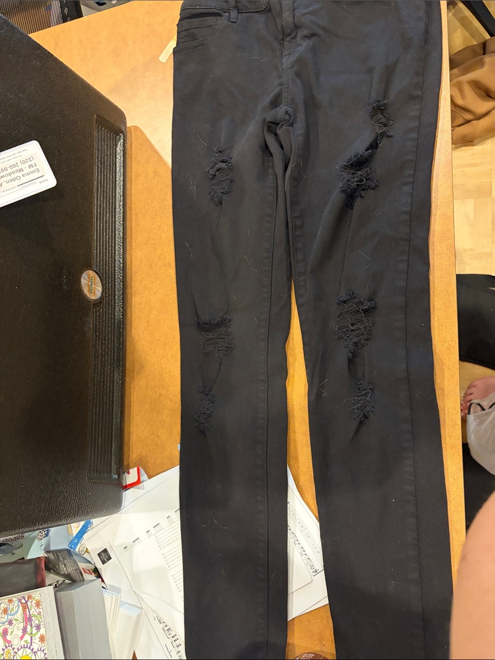 PacSun Black Ripped Skinny Jeans for Women